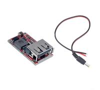 EffiFish Doppio modulo USB step-down da 6 V-40 V a 5 V 3 A, convertitore CC-CC con efficienza del 92%, per ricarica solare auto, barca, camper, telefono e tablet (singolo + cavo da 30 cm)