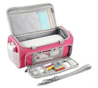EffiFish Elegante custodia in nylon, per Cricut Joy Xtra, resistente ai graffi, borsa organizzativa con ampie tasche e tracolla portatile (rosa)