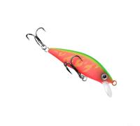 EffiFish Esca galleggiante a forma di pesciolino da 50 mm, 4,4 g, con sonaglio integrato, occhi 3D realistici, per spigola, trota, pesce persico, esca da pesca d'acqua dolce e salata (B)