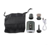 EffiFish Gonfiatore multifunzione da campeggio con LED, 1600 mAh, ricaricabile, per dormire, ventilatore elettrico portatile per escursioni all'aperto (verde)