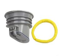 EffiFish Kit di guarnizioni flangiate per bagno e WC, con sistema di valvola di ritegno, guarnizione in gomma per installazione idraulica, prevenzione perdite, nero grigio (grigio)
