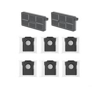 EffiFish Kit di parti di ricambio per ECOVACS per DEEBOT N20 Plus/Pro e per Yeedi per serie C12, 6 sacchetti per la polvere 2 filtri HEPA, accessori lavabili di grande capacità, facili e veloci da