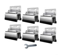 EffiFish Kit di staffe di montaggio per portapacchi in acciaio inox, con chiave di installazione per pannelli solari Promaster Boxer, Ducato, Jumper RV (6 pezzi)