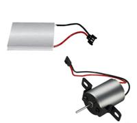 EffiFish Kit motore generatore termoelettrico per ventola camino a legna, modulo alimentato a calore da 40 mm con grasso termico, metallo argento (F)