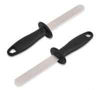 EffiFish Lime smeriglio, confezione da 2 pietre per affilatura a doppia faccia con grana 400 e 1000, manico ergonomico per lame, scalpelli, forbici, pialla, non richiede acqua