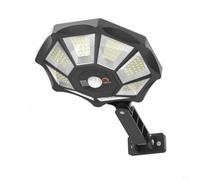 EffiFish Luci solari a LED, 168 perline grandangolare illuminazione lampada solare con copertura a 360 ° e rilevamento intelligente per parete del giardino