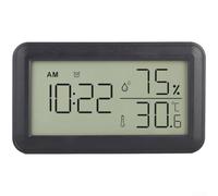 EffiFish Orologio da tavolo compatto con display per ora, temperatura | Schermo LCD trasparente, mostra l'ora per l'umidità della temperatura, facile lettura giorno e notte, dimensioni compatte