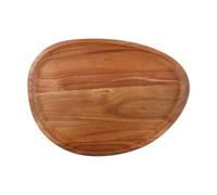 EffiFish Piatto ovale in legno fatto a mano, vassoio multiuso da cucina, tavolo da pranzo, esposizione, frutta, snack, dessert, insalata per cene domestiche e uso per feste (20 x 28)