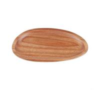 EffiFish Piatto ovale in legno fatto a mano, vassoio multiuso da cucina, tavolo da pranzo, esposizione, frutta, snack, dessert, insalata per cene domestiche e uso per feste (44 x 27,5 cm)