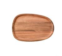 EffiFish Piatto ovale in legno fatto a mano, vassoio multiuso da cucina, tavolo da pranzo, esposizione, frutta, snack, dessert, insalata per cene domestiche e uso per feste (30,5 x 20)