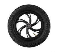 EffiFish Pneumatico in gomma solida per ruota intera e mozzo freno a disco 62-203 in lega di alluminio in gomma per scooter elettrico pieghevole anteriore 12 pollici 12 1/2x2 1/4