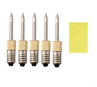 EffiFish Punte di ricambio per saldatore, 5 pezzi, interfaccia E10 per saldatura elettrica, rame, acciaio, argento, oro, 50 mm (TIP-B 5PCS)