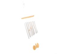 EffiFish Scacciaspiriti vintage in alluminio a 12 tubi con toni melodici rilassanti per giardino, patio e decorazione di nozze; oro, argento, viola, rosa (argento)