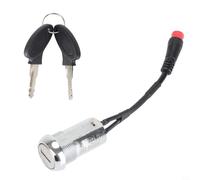 EffiFish Serratura elettrica per scooter elettrico serratura con chiave acceleratore per scooter elettrico Kukirin G3 Pro Parti di ricambio in metallo argento 130X20mm