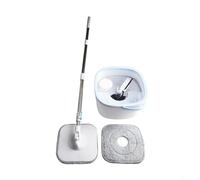 EffiFish Set di mocio rotante e secchio con mani Squeeze Feature Strumenti per la pulizia del pavimento Compatibile per la pulizia della casa Set di mocio e secchio a base piatta