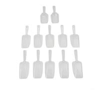EffiFish Set di palette multiuso in plastica, per granelli di ghiaccio, sabbia, tè, trasparenti, leggere, utensili da cucina (medio e medio)