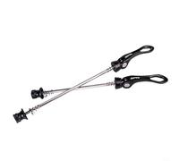 EffiFish Set di spiedini a sgancio rapido per bicicletta, mozzo ruota anteriore e posteriore, in lega di alluminio, 100 mm, 135 mm (nero)