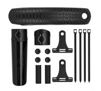 EffiFish Set parafango per mountain bike, regolabile, paraspruzzi anteriore e posteriore, a sgancio rapido, per pneumatici larghi MTB da 26", 27,5", 29", nero (posteriore + anteriore)