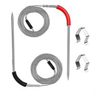 EffiFish Sonda per carne, confezione da 2 per griglie Weber compatibile con stufa a pellet Connect Smart Hub Smokefire, monitoraggio della temperatura in tempo reale ± 1,-13,3 °C, precisione da -30 °C