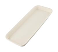 EffiFish - Sottovaso rettangolare per piante in resina, fondo ispessito, per vasi da interni ed esterni, collettore d'acqua per proteggere i pavimenti, beige M (beige M)