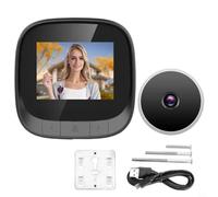 EffiFish Spioncino digitale con schermo LCD da 2,4 pollici, fotocamera spioncino elettronico per visione notturna, monitor di sicurezza, visione grandangolare a 90 gradi