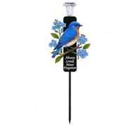 EffiFish Stele Memoriale per giardino 50cm Impermeabile IP44 Stele Memoriale(Blue)