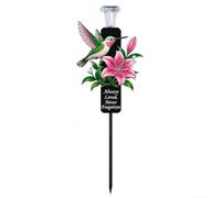 EffiFish Stele Memoriale per giardino 50cm Impermeabile IP44 Stele Memoriale(Hummingbird)