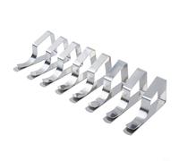 EffiFish Supporti per tovaglia, resistenti alla ruggine, regolabili, per feste in giardino, matrimoni, copritavolo fino a 4 cm, 8 pezzi
