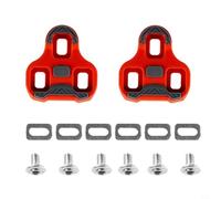 EffiFish Tacchetti per bici da strada compatibili con Look for KEO, 0/4,5/9 gradi, antiscivolo per TPU per SUPERFICIE, memoria di posizione, 75 g coppia leggera (9 gradi rosso)