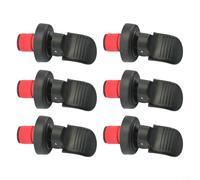 EffiFish Tappo per bottiglia di vino, tappo a pressione manuale per birra, tappo ermetico in sughero per freschezza (6 pezzi, nero)