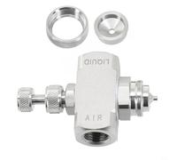 EffiFish Ugello atomizzatore d'aria, punta nebulizzata in acciaio inox 1/4 BSPT, con ago regolabile per sistema di umidificazione di raffreddamento della polvere spaziale