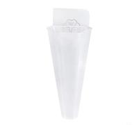 EffiFish Vasi per piante da parete in plastica, per interni, balcone, giardino, contenitore trasparente per piante grasse, erbe, piccoli fiori, decorazione per la casa (bianco trasparente)