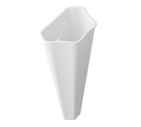 EffiFish Vaso per piante da parete in plastica, per interni, balcone, giardino, contenitore trasparente per piante grasse, erbe, piccoli fiori, decorazione per la casa (bianco bianco)