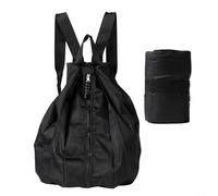 EffiFish Zaino pieghevole ultra leggero, impermeabile, compatto, in nylon, per escursioni, viaggi, campeggio, avventure all'aperto, nero