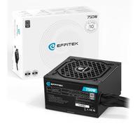 EFFITEK Alimentatore da 750 Watt ATX 3.1 Gamer 80 Plus Silver supporta GPU PCIe 5.1