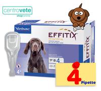EFFITIX 4 Pipette 0-4 / 4-10 /10-20 / 20-40 / 40-60 Kg - Antiparassitario Cani
