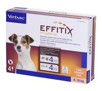 EFFITIX 4 PIPETTE PER ANIMALI DA 4 A 10 KG TRATTAMENTO ANTIFLEBO E ANTIZANZARE P