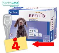EFFITIX Cane 10 - 20 kg 4 | 8 | 12 Pipette → Antiparassitario Spot on per CANI