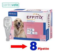 EFFITIX Cane 20 / 40 Kg 4 - 8 - 12 Pipette → Antiparassitario Spot-On per CANI