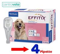 EFFITIX Cane 20 / 40 Kg 4 - 8 - 12 Pipette → Antiparassitario Spot-On per CANI