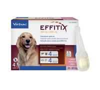 EFFITIX Large 20 - 40 Kg 4 Pip | Antiparassitario Spot on per CANI Medio Grandi