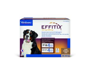 EFFITIX LARGE 40/60 KG (4 pipette) - Antiparassitario efficace contro pulci, zecche e flebotomi