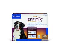 EFFITIX LARGE 40/60 Kg - Antiparassitario efficace contro pulci, zecche e flebotomi - 4 pipette