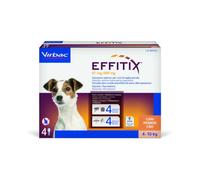 EFFITIX SMALL 4/10 Kg - Antiparassitario efficace contro pulci, zecche e flebotomi