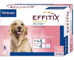 Effitix Soluzione Spot-On Cani Taglia Grande 20-40 Kg 4 Pipette