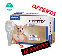 EFFITIX Toy 0 - 4 kg | 4 - 8 - 12 Pipette ⇢ Antiparassitario Spot on per CANI
