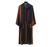 EfforPrac Caftano musulmano da uomo Thobe Jubba abito a maniche lunghe da | Misto cotone e poliestere, taglie M-3XL, stile tradizionale arabo saudita, design a maniche lunghe per l'uso quotidiano