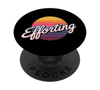 Efforting Focus Silenzio Mentalità Duro lavoro - PopSockets PopGrip Adesivo