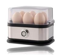Effortless Egg Cooking with The Ultimate Stainless Steel Egg Cooker,Smart Egg Cooker With Auto Shut Off,Rapid Egg Cooker,Electric Egg Cooker,for 6 Eggs for Hard Boiled,Medium and Poacher (White)