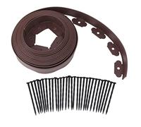 Effortless Landscape Edging Kit | L Shaped PE Material for Simple Installation | Lawn/Garden/Flower Bed Border | 30 Nails Included, 393.7in Length (5cm*5cm*10m)